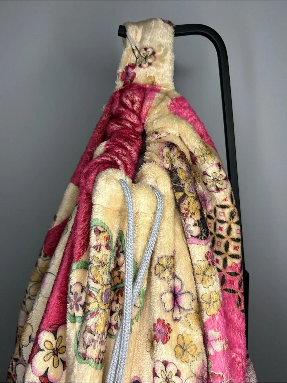 Johnny Was NWT Plush Floral Cozy Drawstring Carrier Bag NO BLANKET INCLUDED